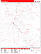Walnut Creek Digital Map Red Line Style